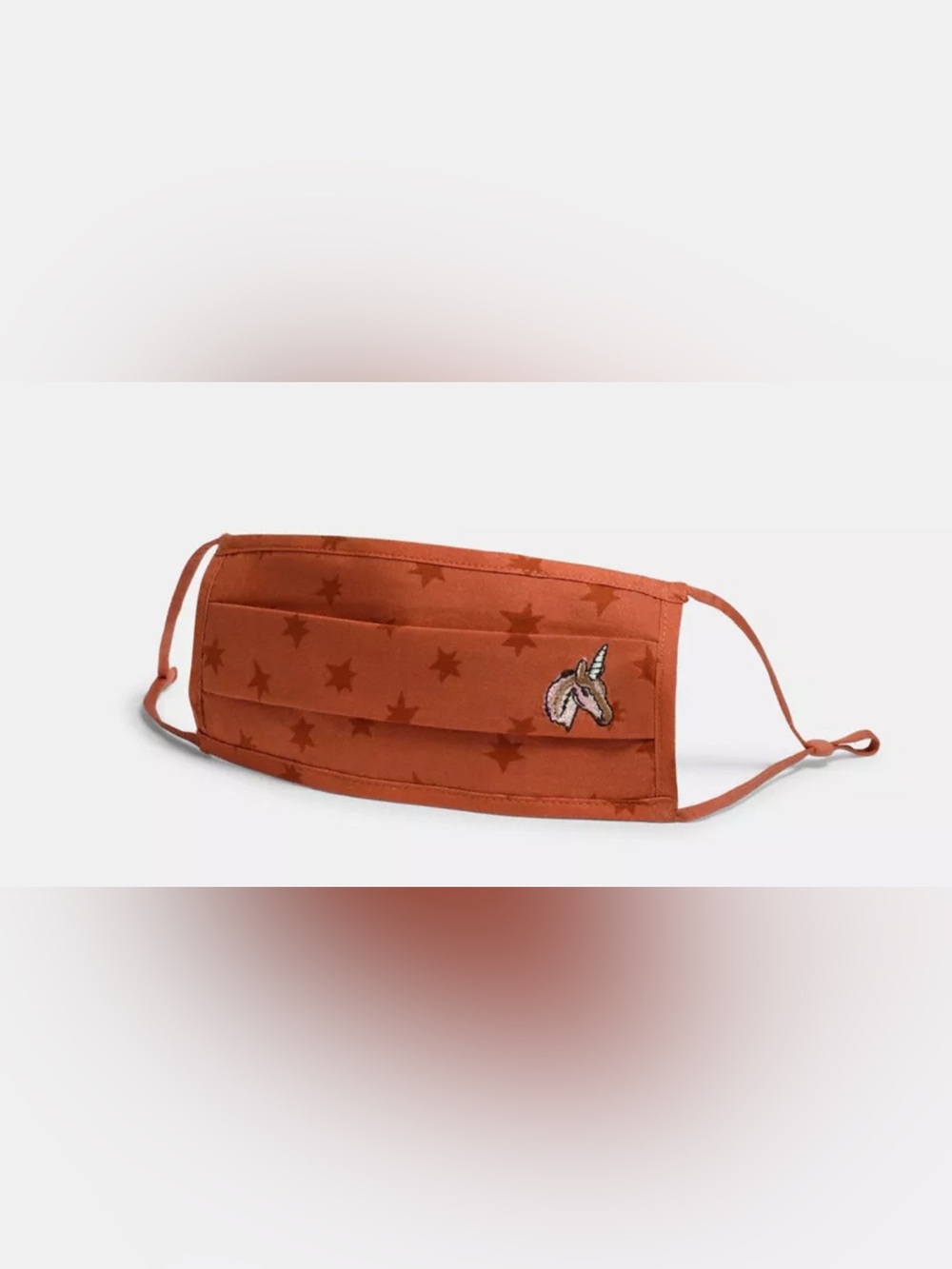Coach Women Orange Star Unicorn Face Mask